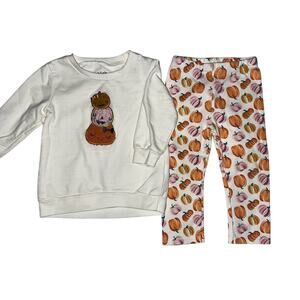 Chick Pea Baby Girls’ 2-Piece Pumpkin Outfit Set – Size 12M